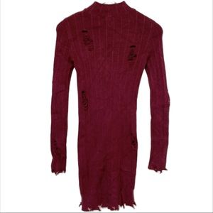 Forever 21 distressed bodycon sweater dress